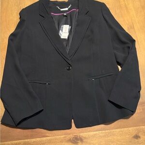 White House Black Market Classic Black Blazer NWT  Size 16